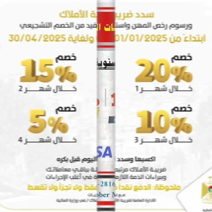 منح خصومات تشجيعية للمبادرين بالتسديد